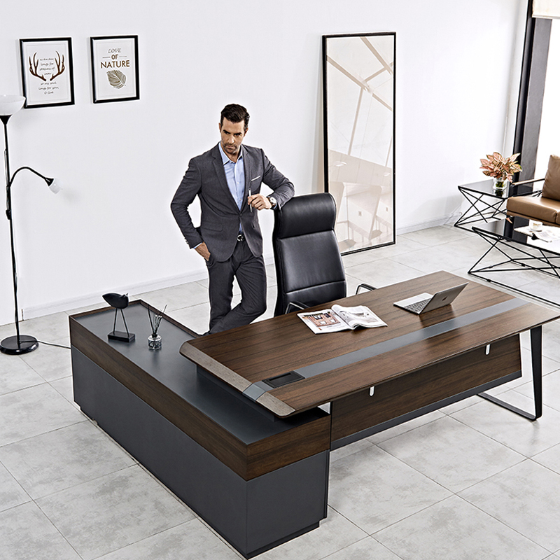 Office Tech Furniture - مكتب مكتب خشبي فاخر حديث، تصميمات