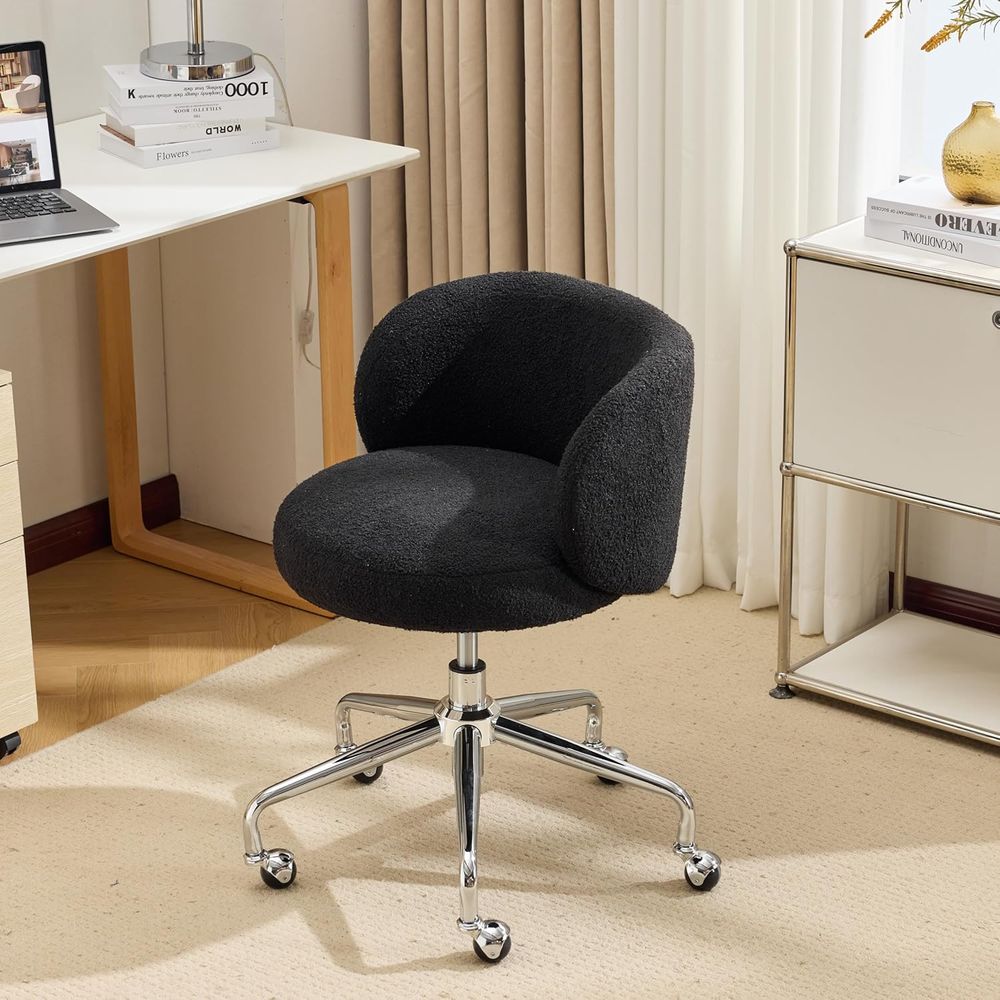 Office Tech Furniture - كرسي مكتب دوار مدمج بعجلات، مع