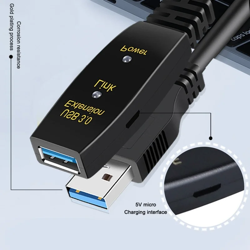 نشط USB 3.0 تمديد كابل 5 متر 1 - مراجعة Usb Extender Active وسعره
