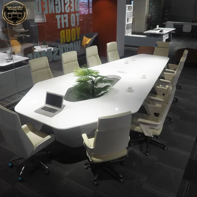 طاولة اجتماعات حديثة بيضاء ذكي - مراجعة High Tech Office Room وسعره