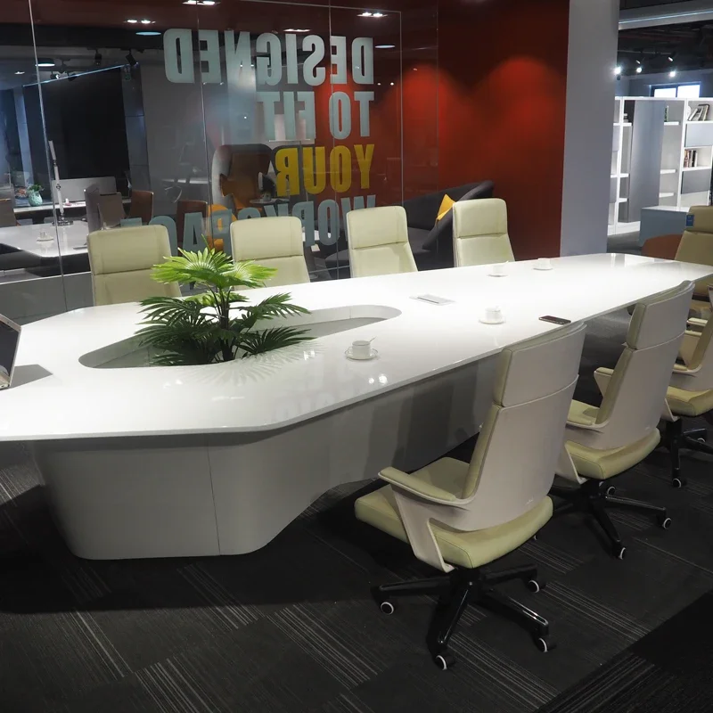 طاولة اجتماعات حديثة بيضاء ذكي - مراجعة High Tech Office Room وسعره